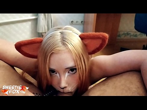 ❤️ キツネがチンポを飲み込み、口の中にザーメンを出す ❌ ポルノvk ❌️❤